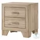 Miquell Natural 2 Drawer Nightstand