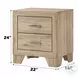 Miquell Natural 2 Drawer Nightstand