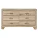 Miquell Natural 6 Drawer Dresser