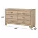Miquell Natural 6 Drawer Dresser