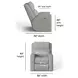 Score Gray Zero Gravity Power Recliner with Power Headrest and USB Charging