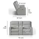 Score Beige 74" Zero Gravity Power Reclining Loveseat with Console and USB Charging