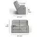 Score Desert 62" Zero Gravity Power Reclining Loveseat with Power Lumbar and USB Charging