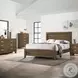 Miquell Oak Queen Panel Bed