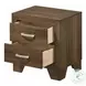 Miquell Oak 2 Drawer Nightstand