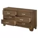 Miquell Oak 6 Drawer Dresser