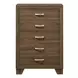 Miquell Oak 5 Drawer Chest
