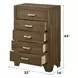 Miquell Oak 5 Drawer Chest