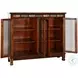 Maple Haze Dark Brown Wood 4 Glass Door 42" Bookcase