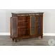Maple Haze Dark Brown Wood 4 Glass Door 42" Bookcase
