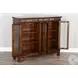 Maple Haze Dark Brown Wood 4 Glass Door 42" Bookcase