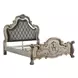 Dresden Vintage Bone White and Gray Upholstered Panel Bedroom Set
