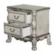 Dresden Vintage Bone White and Gray Upholstered Panel Bedroom Set