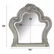 Dresden Vintage Bone White Arched Dresser Mirror