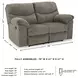 Alphons Putty 70" Reclining Loveseat