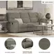 Alphons Putty 93" Reclining Sofa