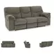 Alphons Putty 93" Reclining Sofa