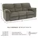 Alphons Putty 93" Reclining Sofa