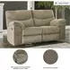 Alphons Briar 70" Reclining Loveseat