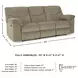 Alphons Briar 93" Reclining Sofa