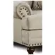 Carys Doe Beige 96" Sofa with Nailhead Trim
