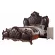 Picardy Dark Brown and Honey Oak King Upholstered Panel Bed with Nailhead Trim