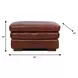Tatum Brown Leather Upholstered Rectangular Ottoman
