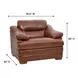 Tatum Brown Leather Upholstered Accent Chair