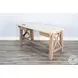Autumn Echo Light Gray 58" Writing Desk with USB Port