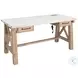 Autumn Echo Light Gray 58" Writing Desk with USB Port
