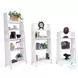 Ember Grace White Mahogany Wood 48" Folding Bookcase