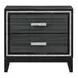 Haiden Weathered Black 2 Drawer Nightstand