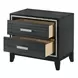 Haiden Weathered Black 2 Drawer Nightstand