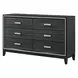 Haiden Weathered Black 6 Drawer Dresser
