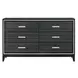 Haiden Weathered Black 6 Drawer Dresser