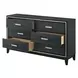 Haiden Weathered Black 6 Drawer Dresser