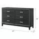 Haiden Weathered Black 6 Drawer Dresser