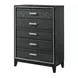Haiden Weathered Black 5 Drawer Chest