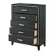 Haiden Weathered Black 5 Drawer Chest
