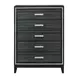 Haiden Weathered Black 5 Drawer Chest