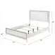 Haiden White King Panel Bed with LED