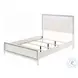Haiden White Queen Panel Bed with LED