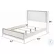 Haiden White Queen Panel Bed with LED
