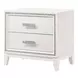 Haiden White Panel Bedroom Set with LED