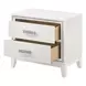 Haiden White Panel Bedroom Set with LED