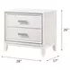 Haiden White 2 Drawer Nightstand