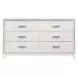 Haiden White Panel Bedroom Set with LED