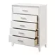 Haiden White Panel Bedroom Set with LED