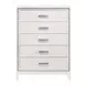 Haiden White Panel Bedroom Set with LED