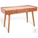 Maple Haze Medium Brown 48" Mid Century 3 Drawer Desk